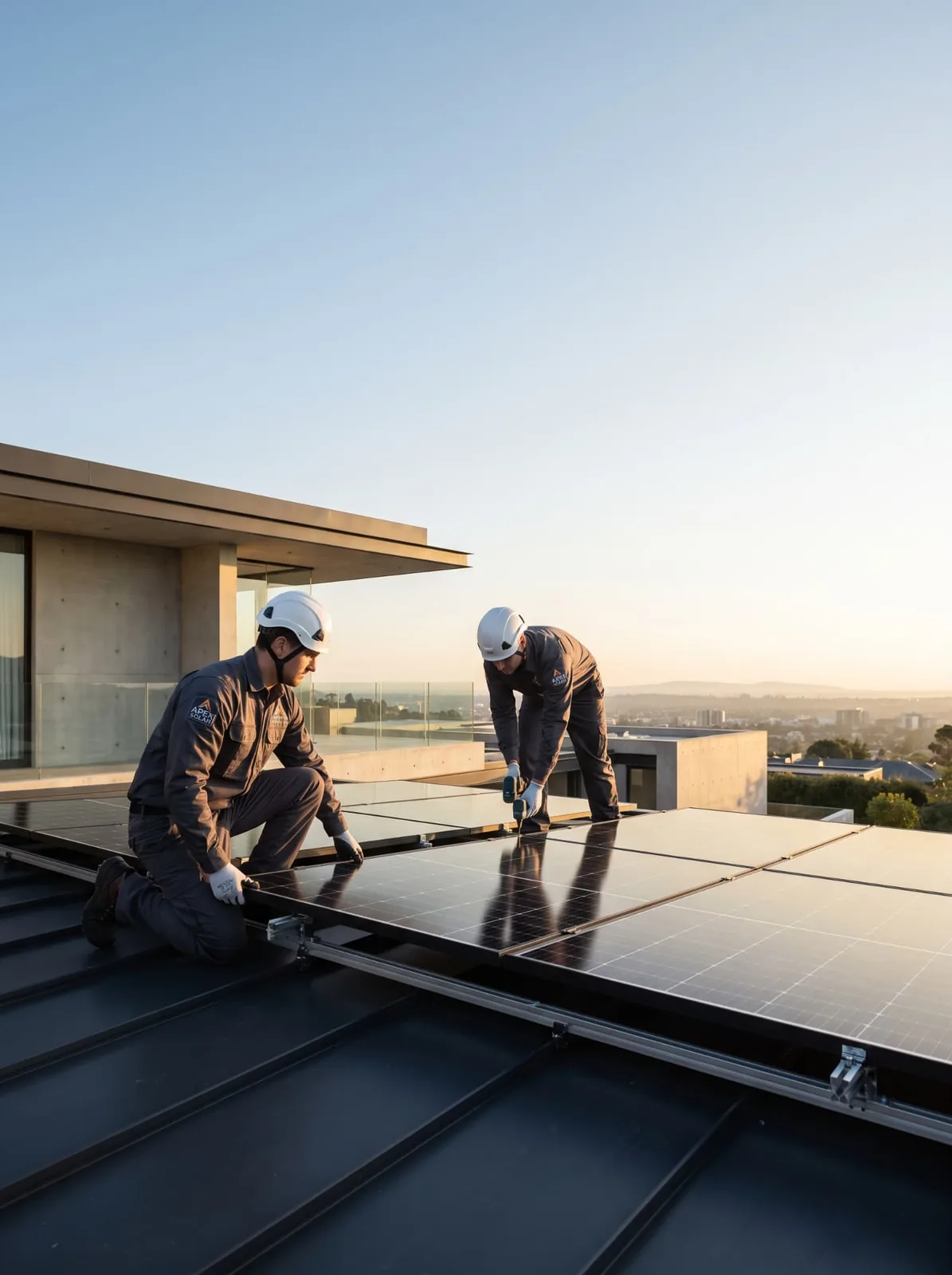 Commercial rooftop solar installation project